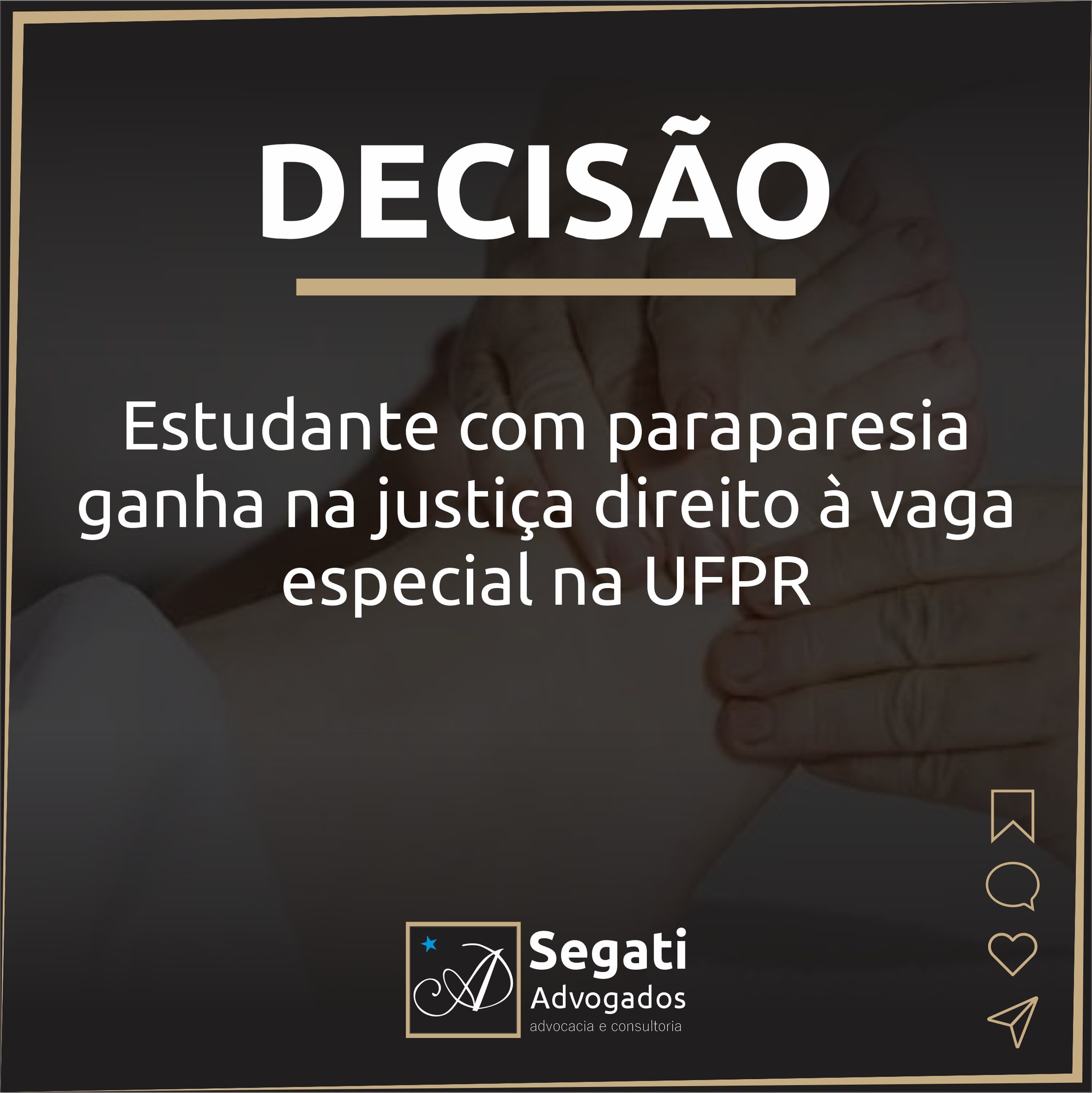 Estudante com paraparesia ganha na justiça direito à vaga especial na UFPR