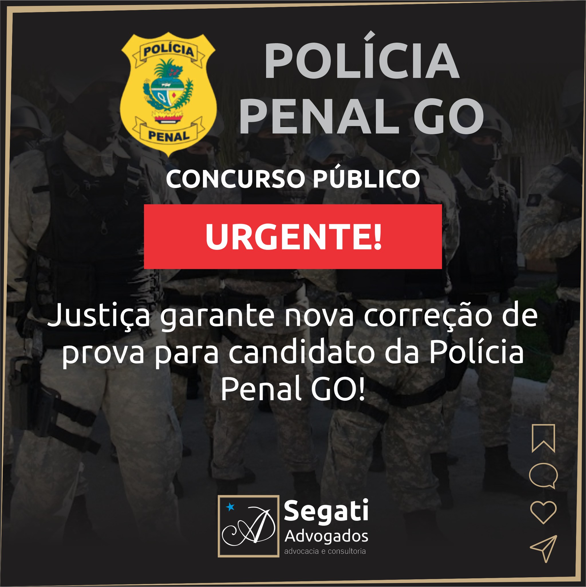Justi&ccedil;a garante nova corre&ccedil;&atilde;o de prova para candidato da PPGO (Pol&iacute;cia Penal GO)