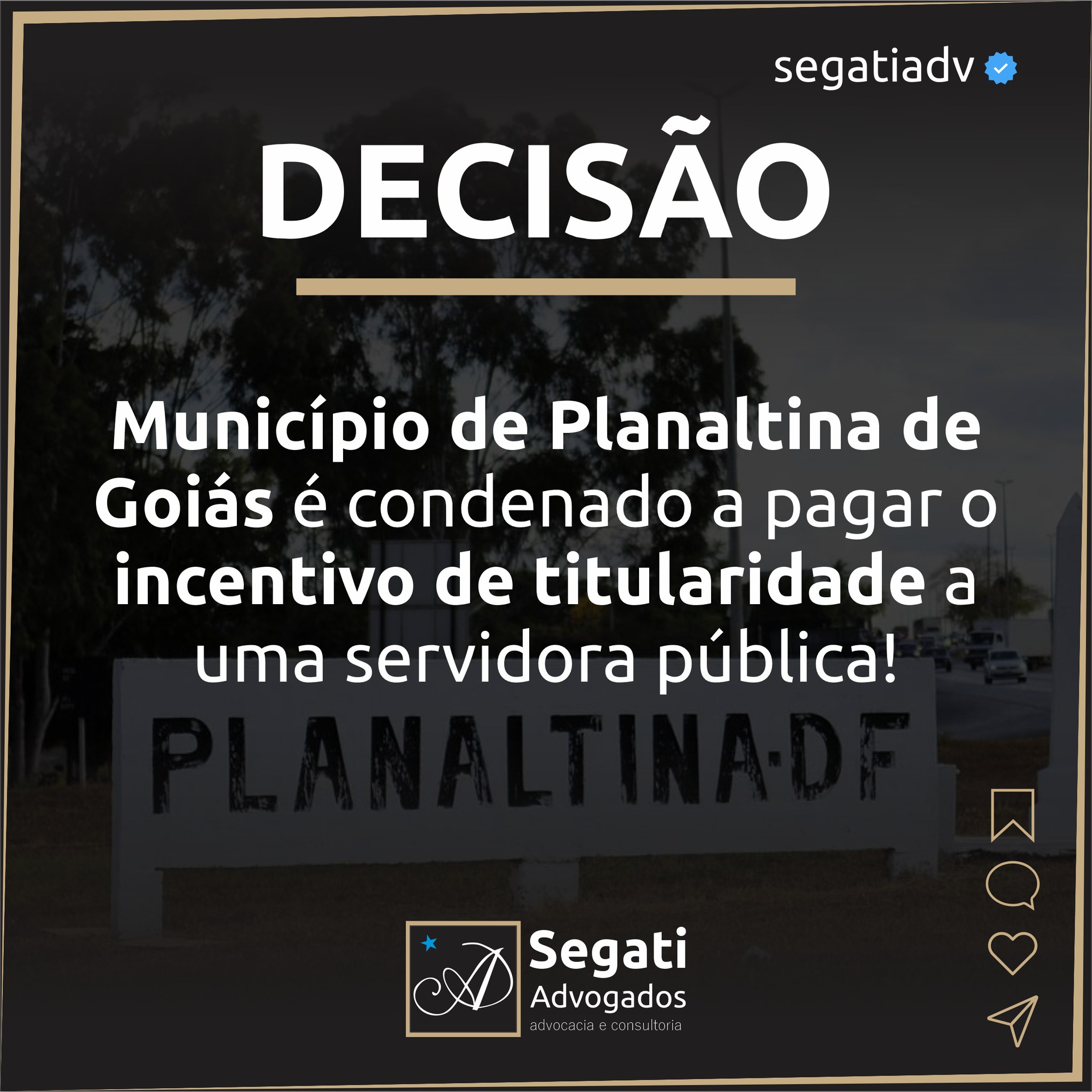 Munic&iacute;pio de Planaltina de Goi&aacute;s &eacute; condenado a pagar o incentivo de titularidade a uma servidora p&uacute;blica!