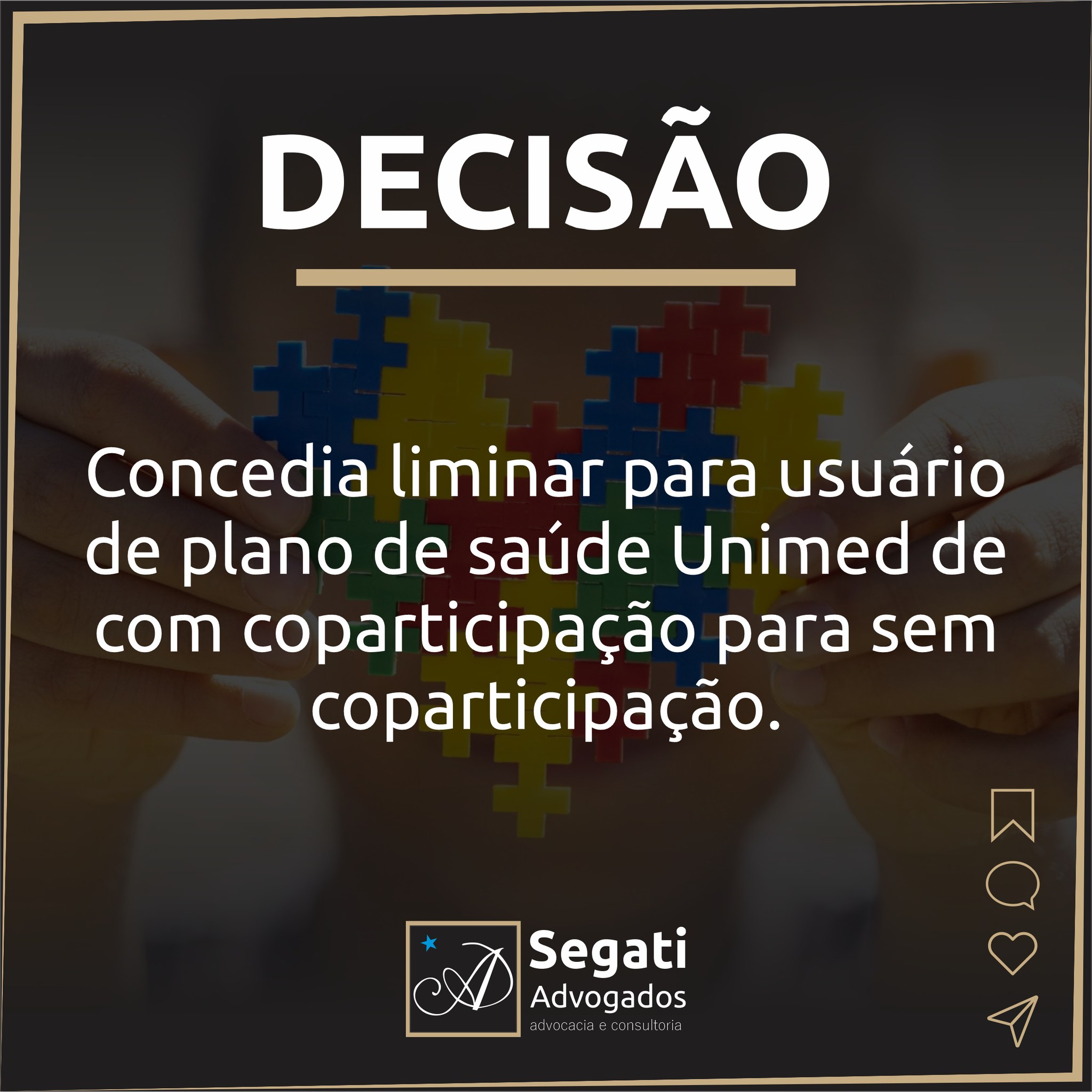 Concedia liminar para usuário de plano de saúde Unimed de com coparticipação para sem coparticipação.