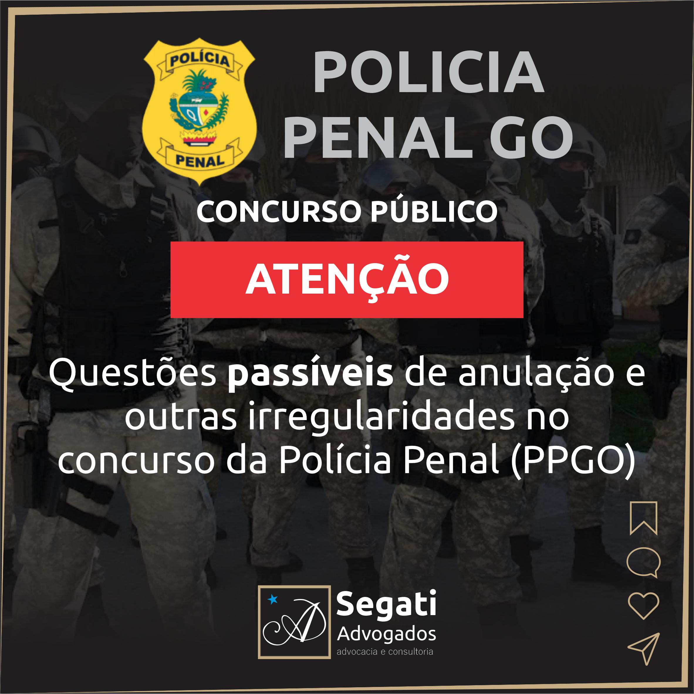 Questões passíveis de anulação e outras irregularidades no concurso da Polícia Penal de Goiás (PPGO)
