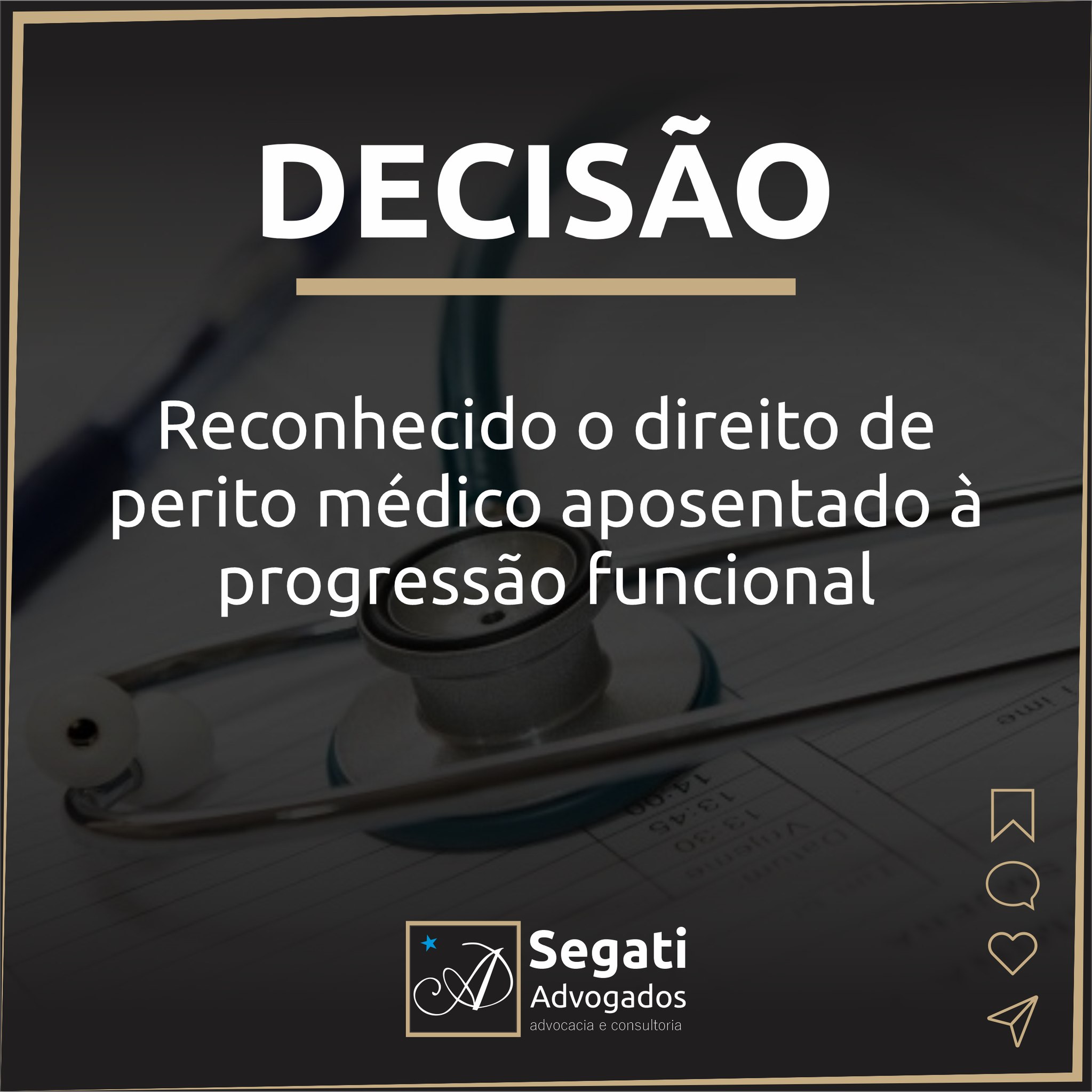 Reconhecido o direito de perito médico aposentado à progressão funcional