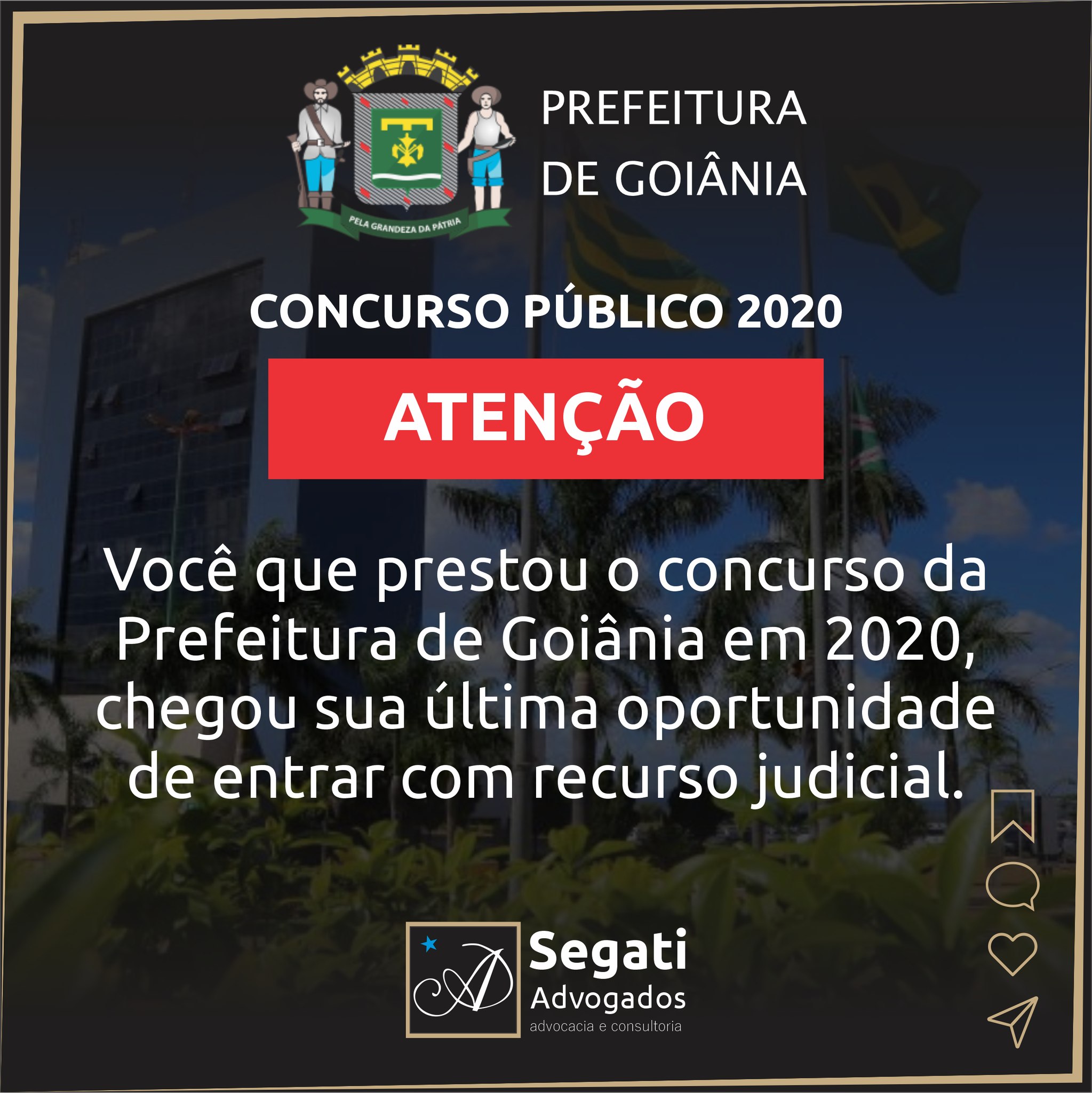 Você que prestou o concurso da Prefeitura de Goiânia em 2020, chegou sua última oportunidade de entrar com recurso judicial.