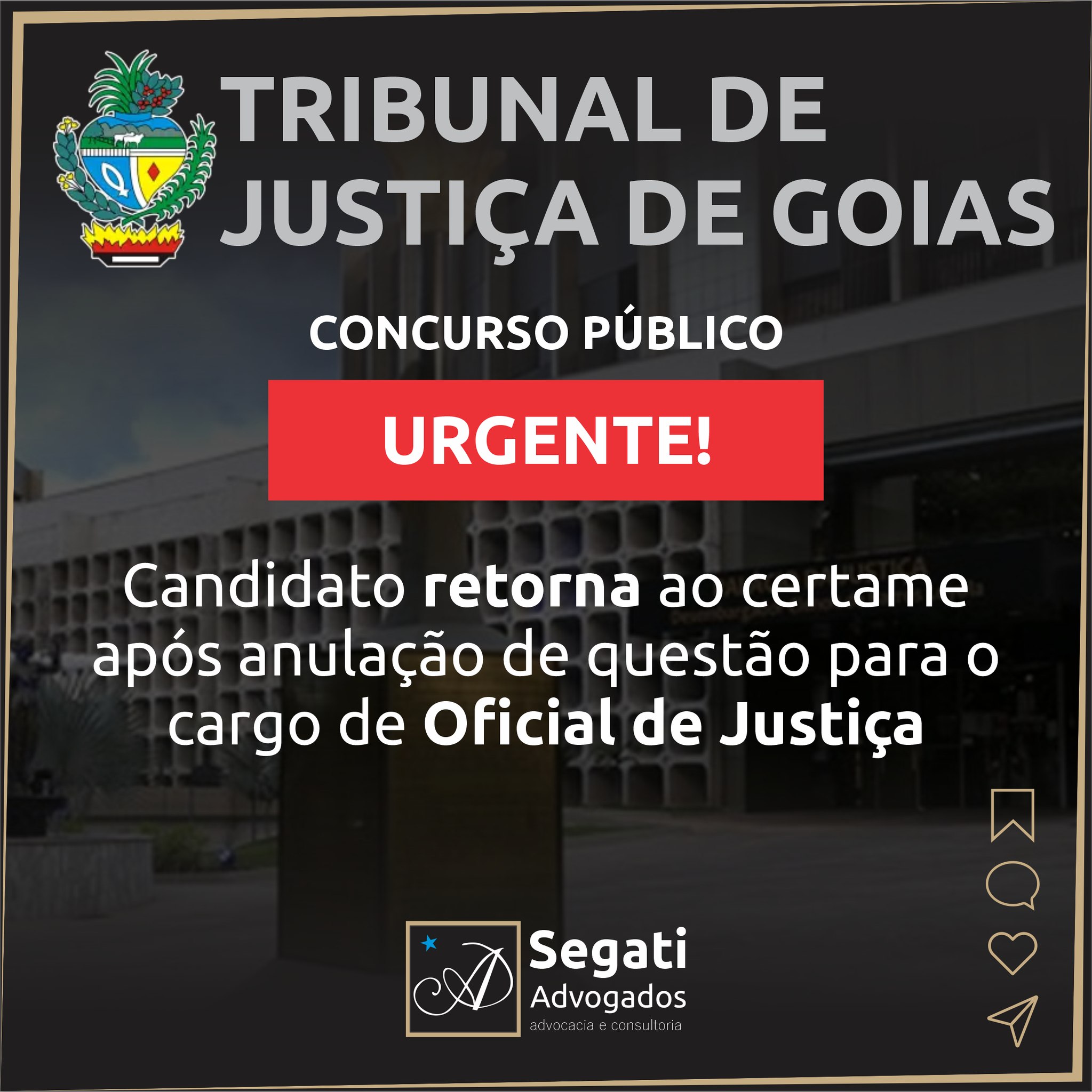 Candidato retorna ao certame ap&oacute;s anula&ccedil;&atilde;o de quest&atilde;o para o cargo de Oficial de Justi&ccedil;a 