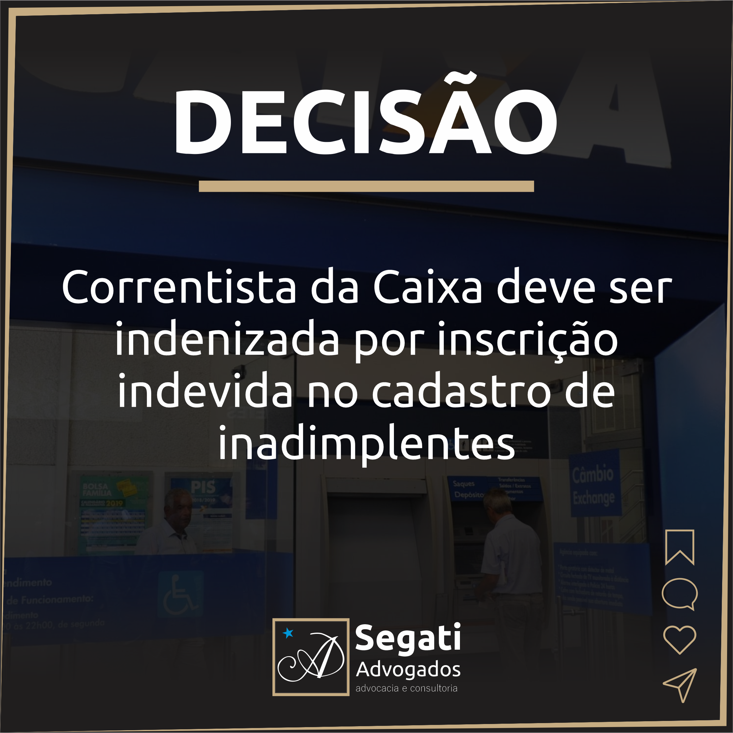 Correntista da Caixa Econômica Federal deve ser indenizada por inscrição indevida no cadastro de inadimplentes 