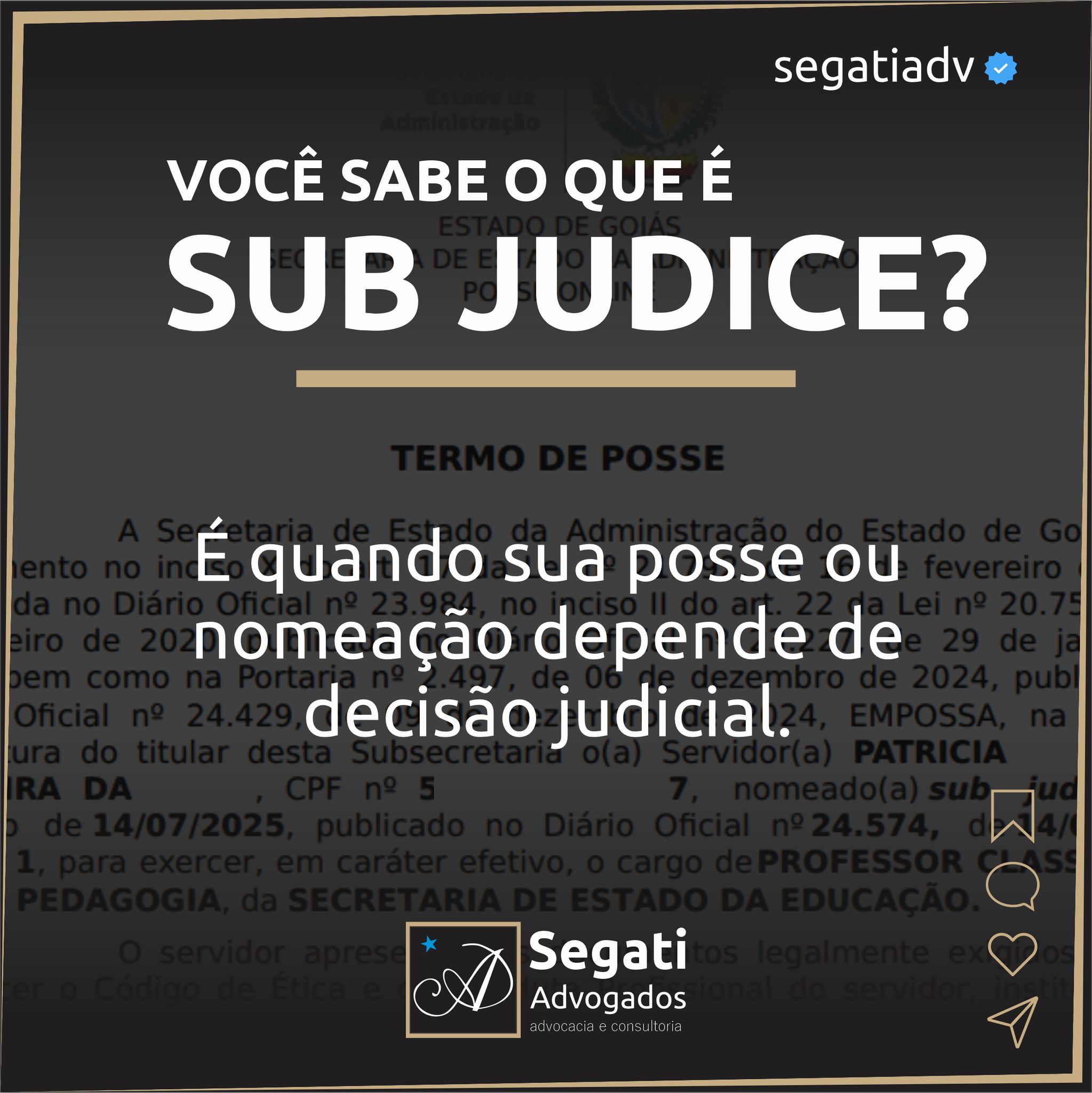 Voc&ecirc; sabe o que significa estar sub judice em um concurso p&uacute;blico?
