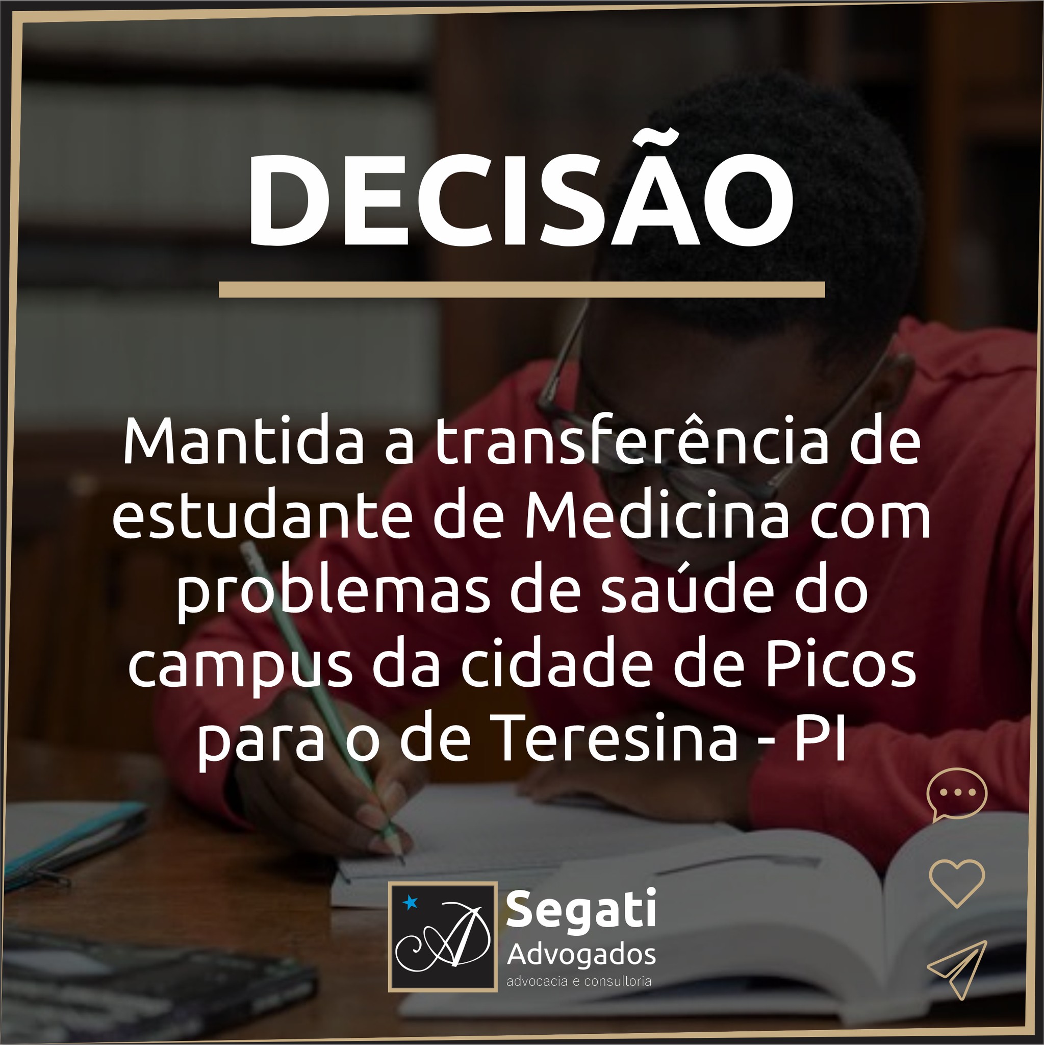 Mantida a transferência de estudante de Medicina com problemas de saúde do campus da cidade de Picos para o de Teresina - PI