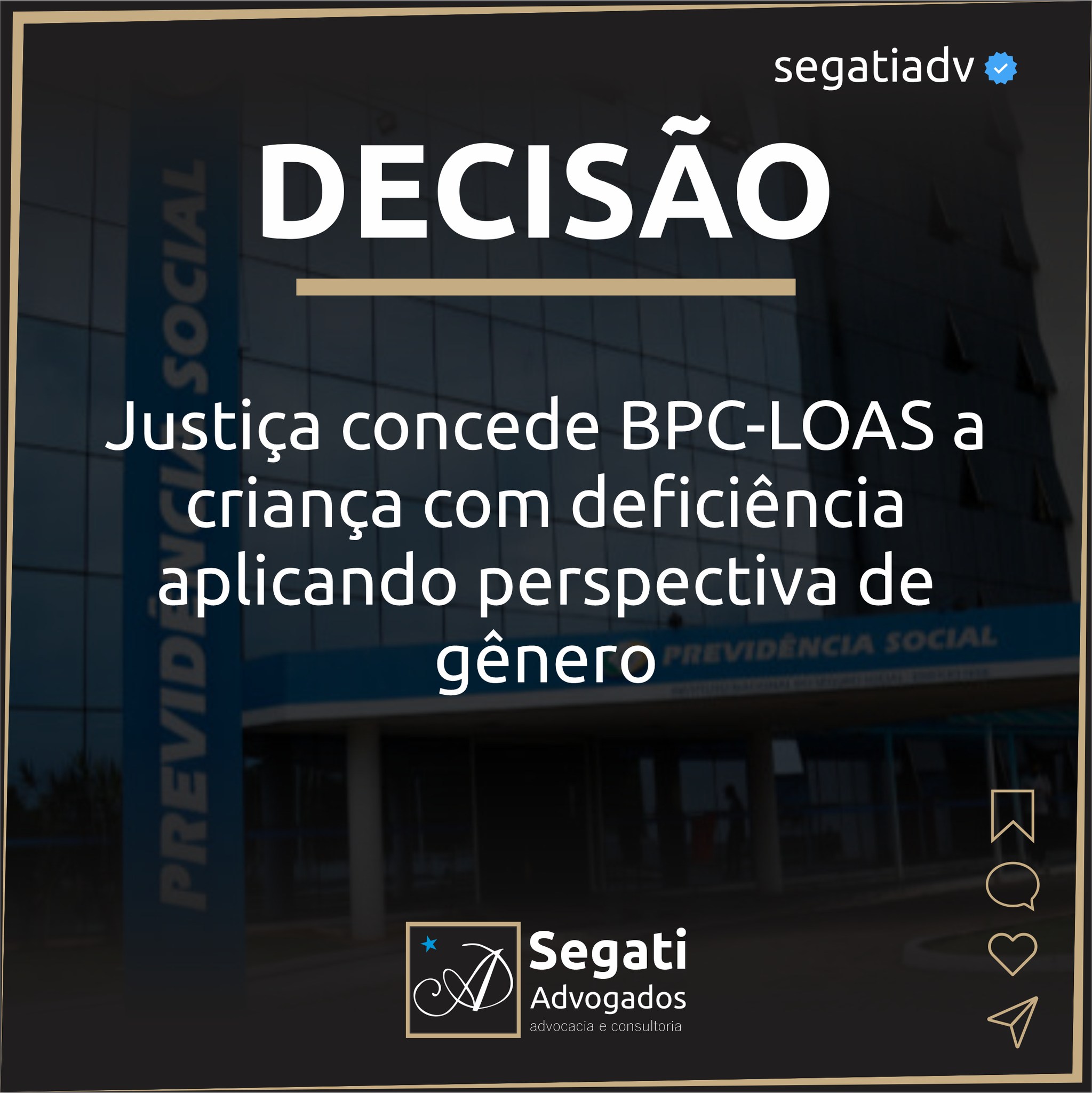 Justi&ccedil;a concede BPC-LOAS a crian&ccedil;a com defici&ecirc;ncia aplicando perspectiva de g&ecirc;nero