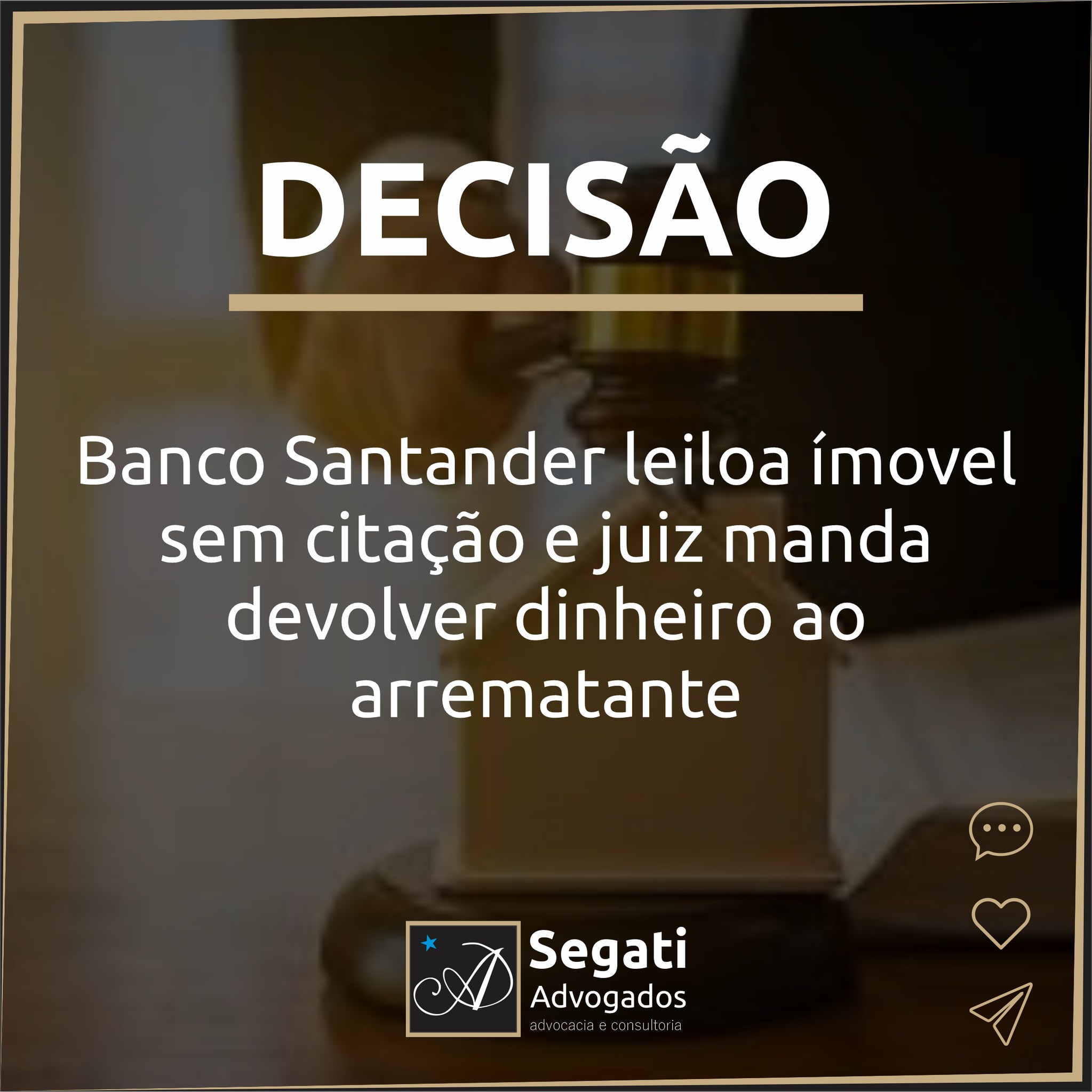 Juiz suspende leilão e manda banco devolver dinheiro ao comprador